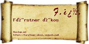 Fürstner Ákos névjegykártya